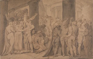 Der Körper der Lucretia den Römern gezeigt